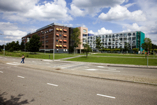 806477 Gezicht op het Wilhelmina Kinderziekenhuis (W.K.Z., Lundlaan 6) te Utrecht).